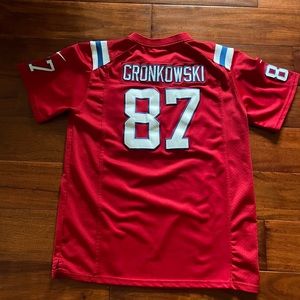 Patriots #87 Gronkowski NFL Red Youth XL Jersey